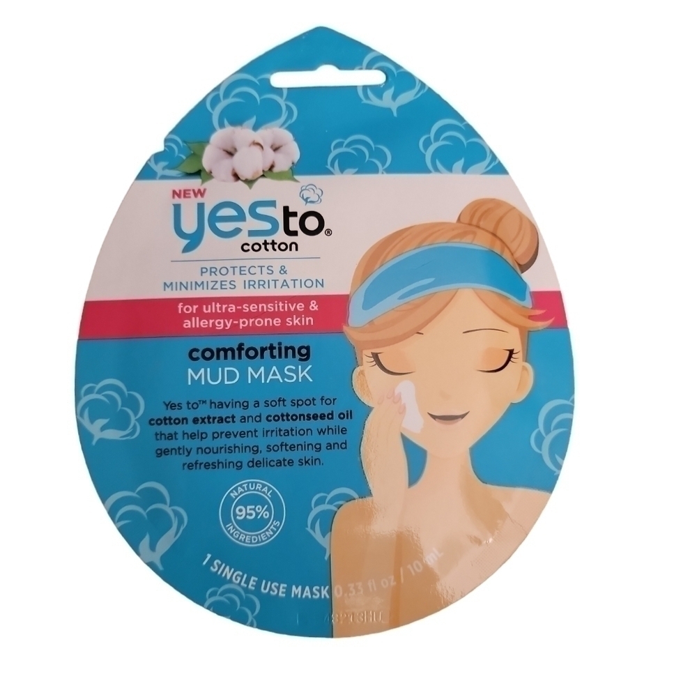 Yes to Cotton Comforting Mud Mask Single Sheet Masks For Sensitive Skin 2 Total